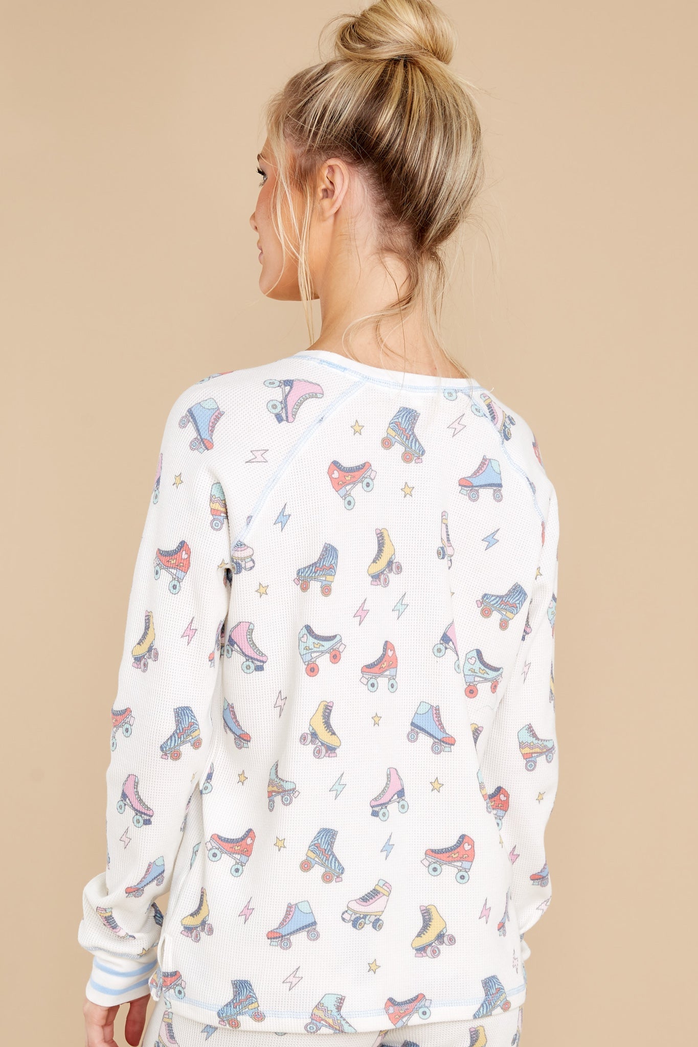 Roll With It Ivory Print Pajama Top