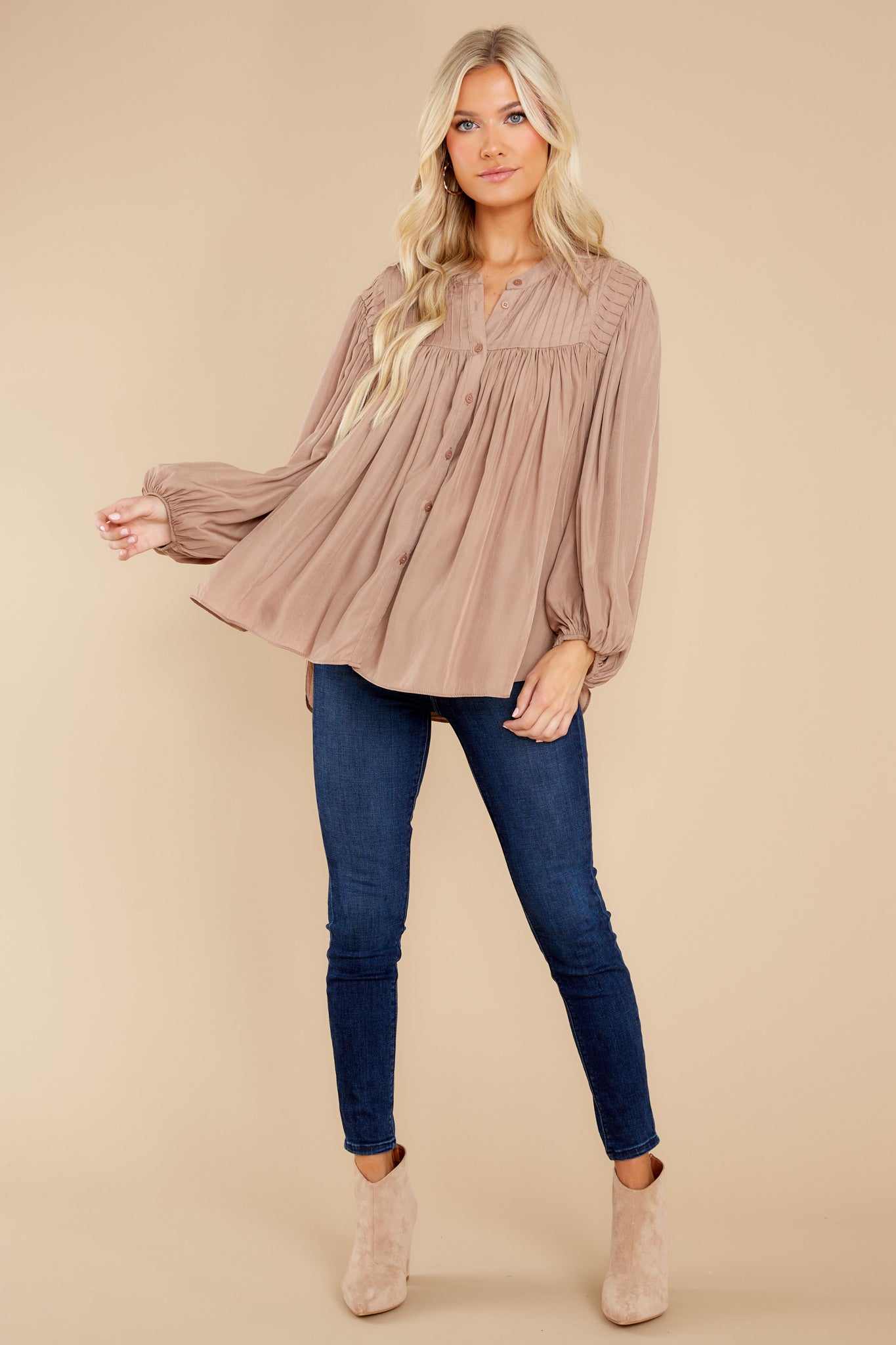 Not About Rumors Light Mocha Top
