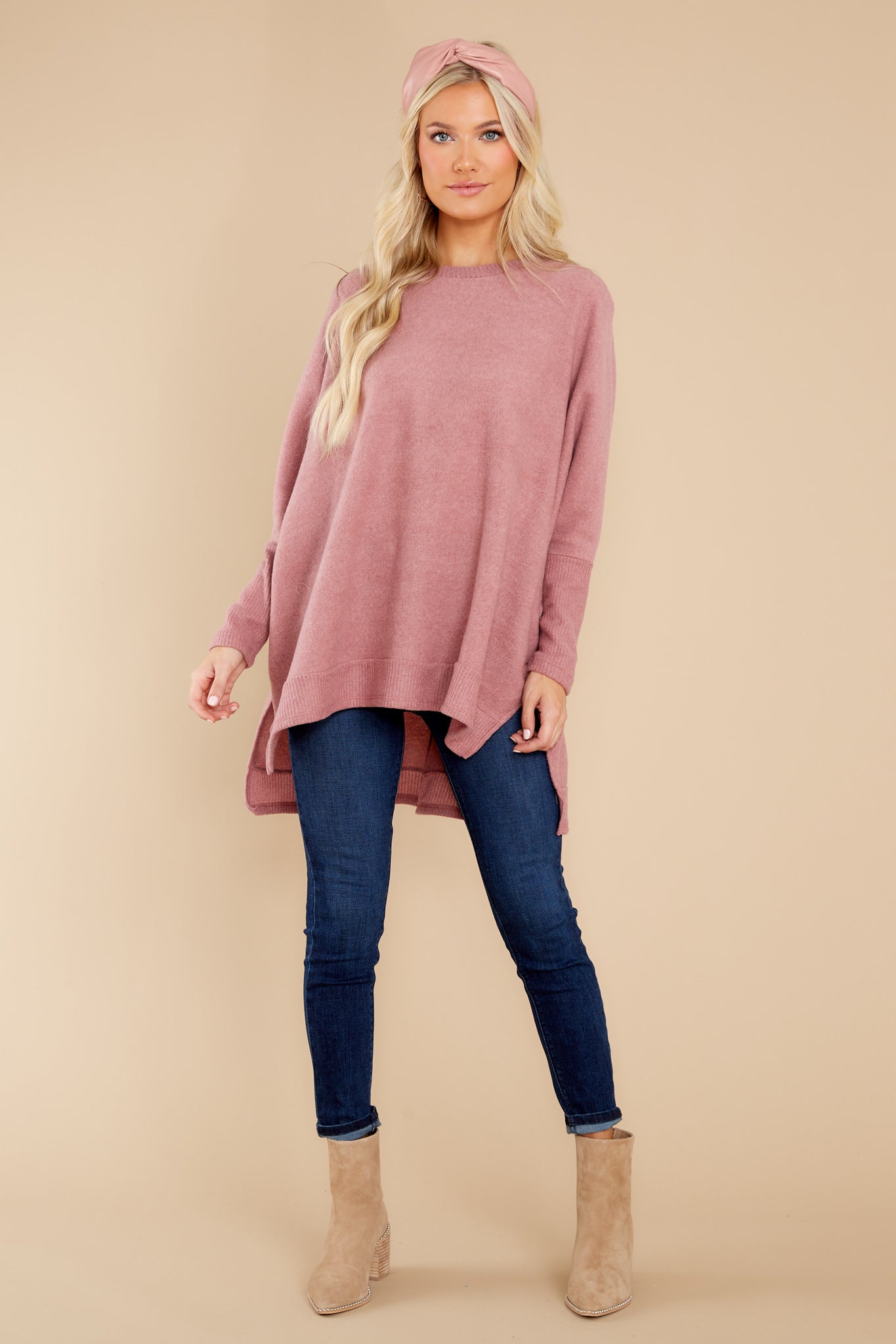 Just What I Need Dusty Rose Top