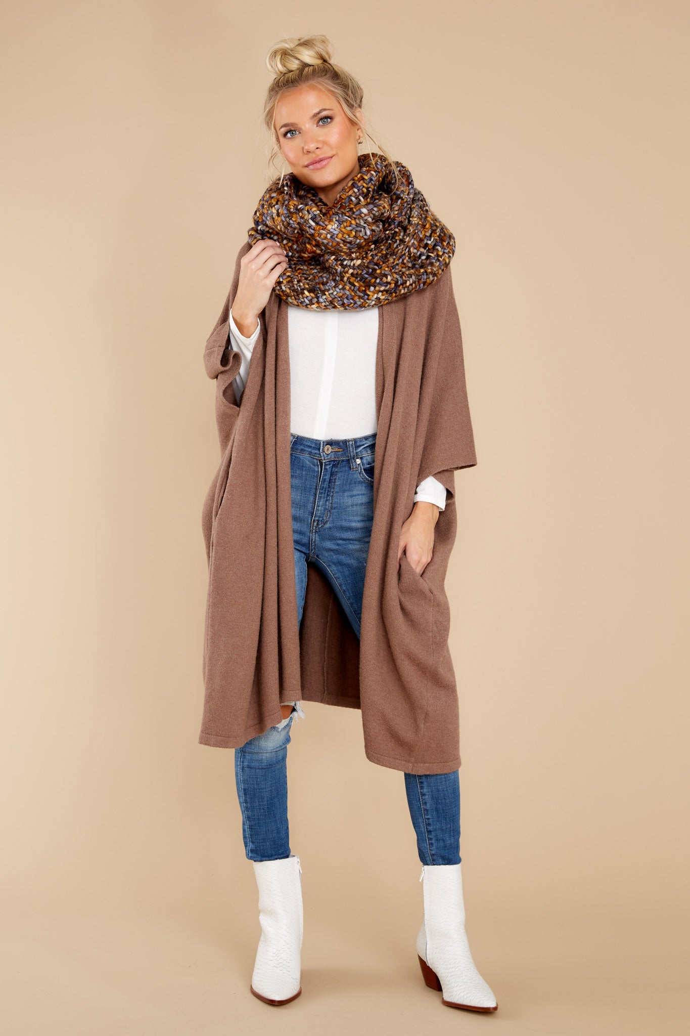 Carefree Days Mocha Cardigan