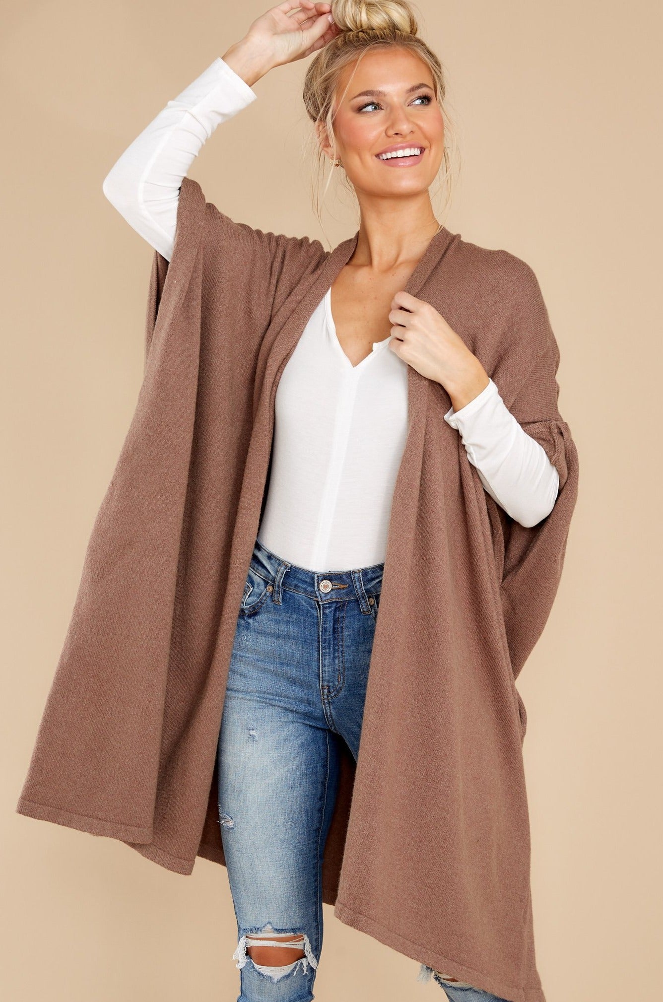 Carefree Days Mocha Cardigan