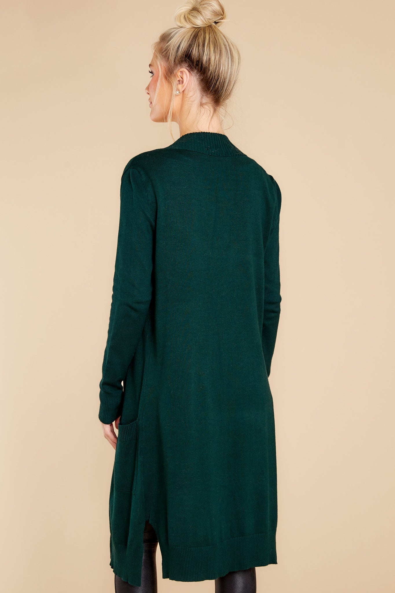 Anticipating This Moment Hunter Green Cardigan