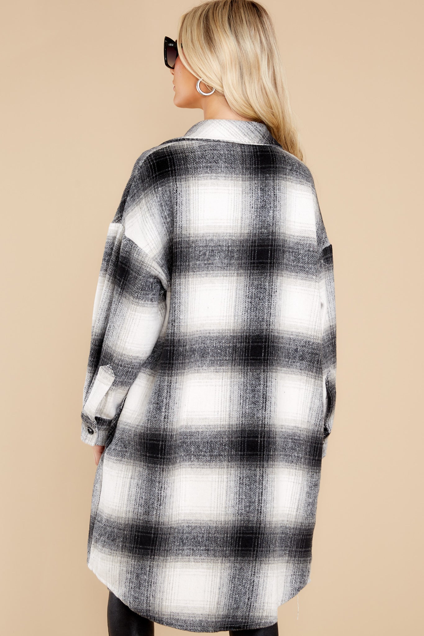 Always Dreaming Black Plaid Shacket