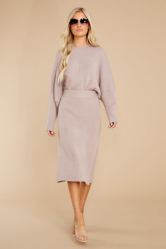 Better Times Taupe Sweater