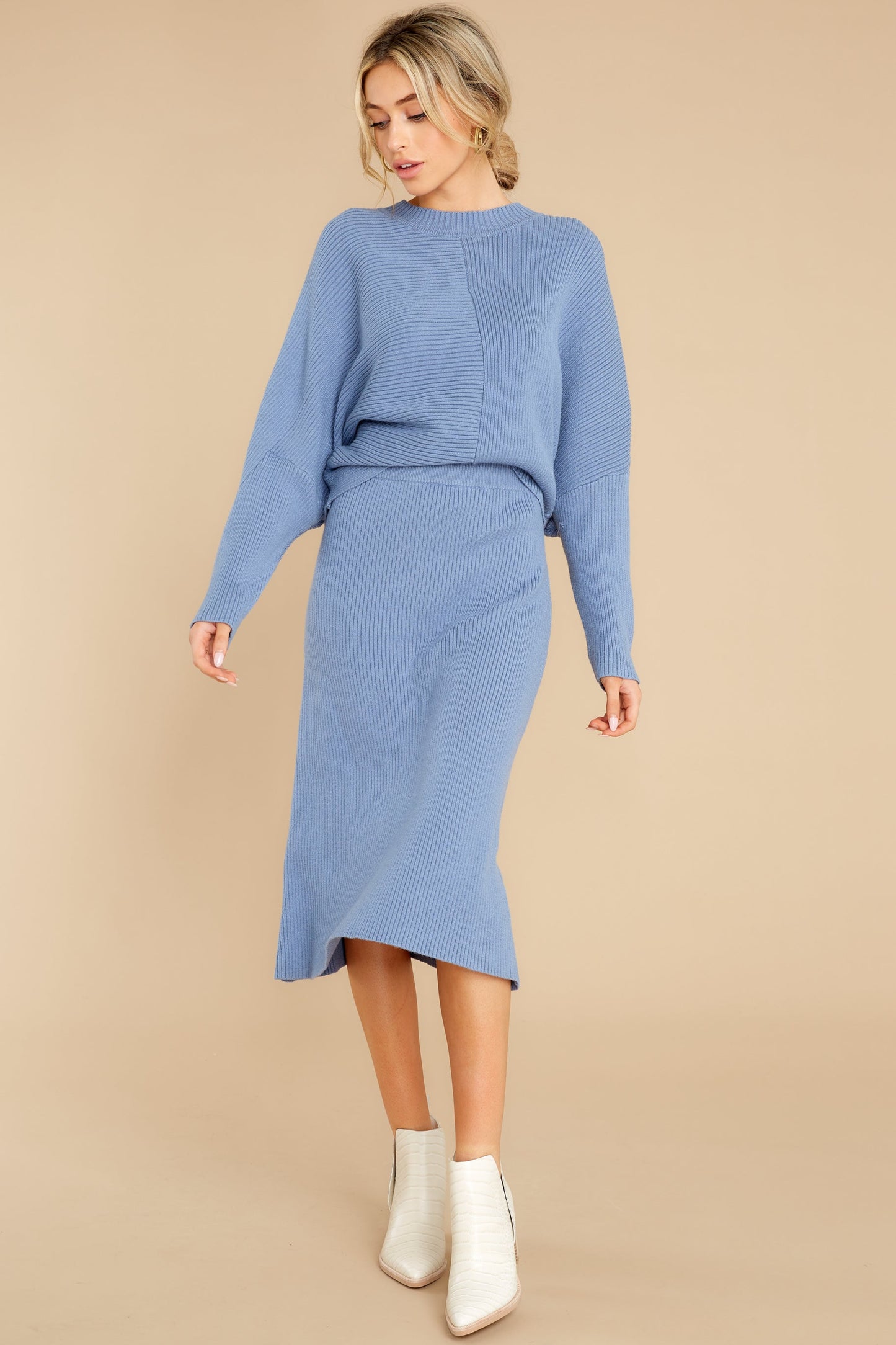 Better Times Dusty Blue Sweater