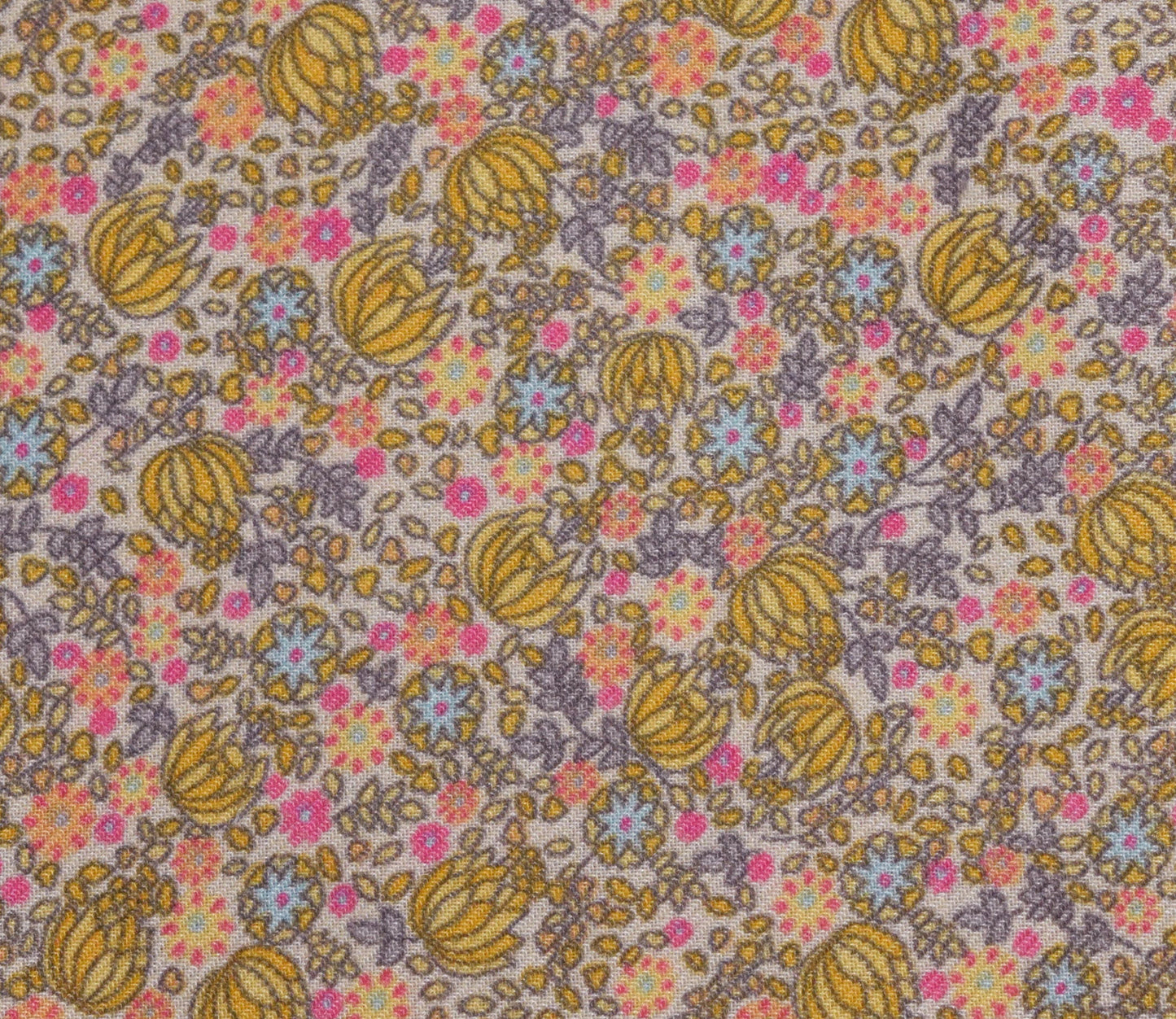 Small Floral Pattern Digital Printed Pure Pashmina Fabric Available in Pink , Green , Grey and Yellow