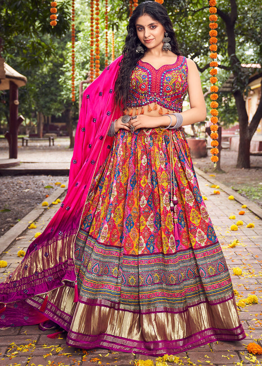 Shades Of Pink Ready to Wear Designer Silk Lehenga Choli