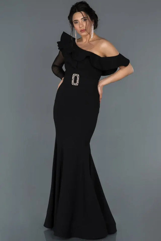 Long Black Mermaid Dress AFWABU1294