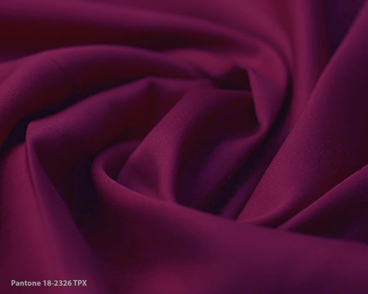 Cactus Flower Magenta Cotton Satin Plain Dyed Fabric