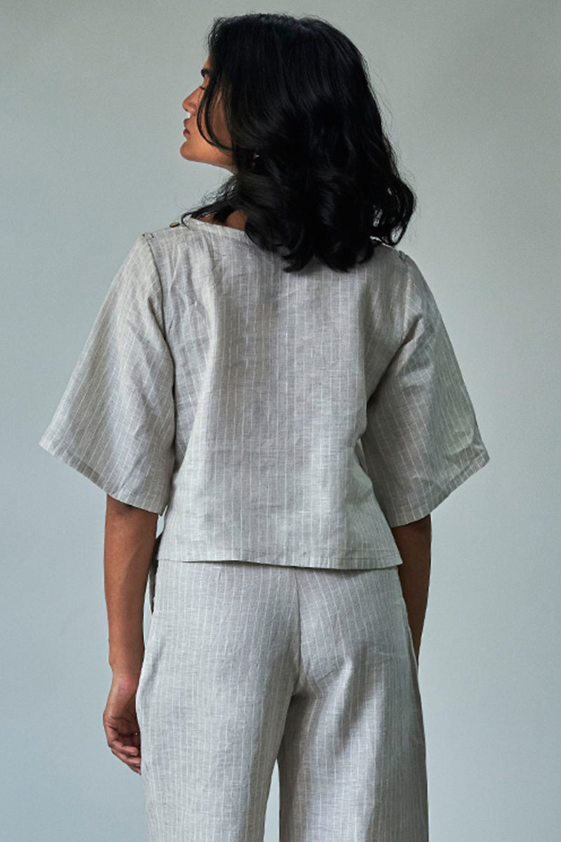 Light Doeskin Woven Linen Co-ord Set