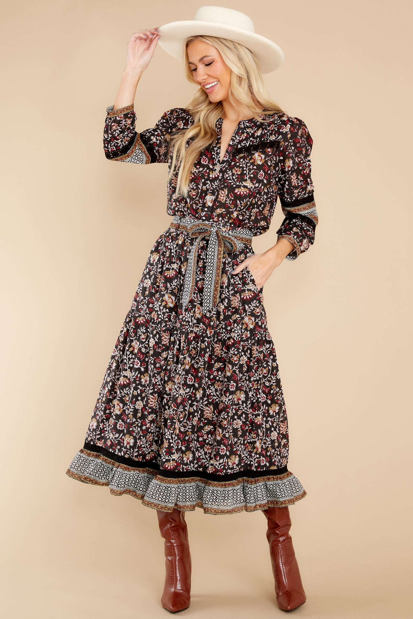 Charlie Lolita Block Print Skirt