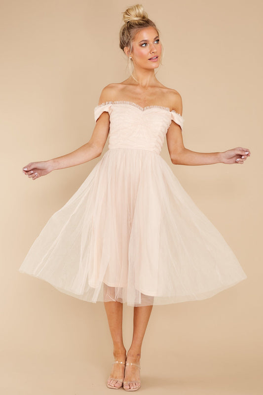 Change The Tune Blush Midi Dress