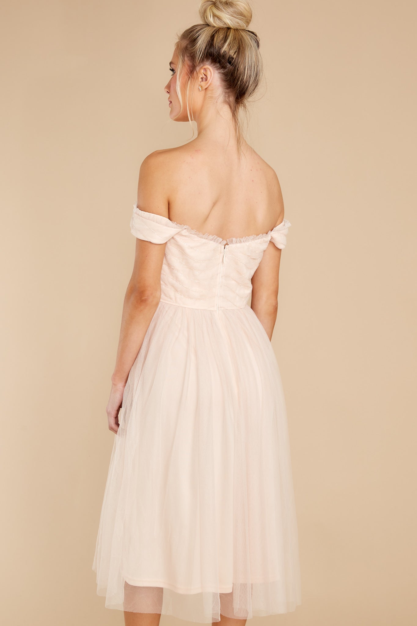 Change The Tune Blush Midi Dress