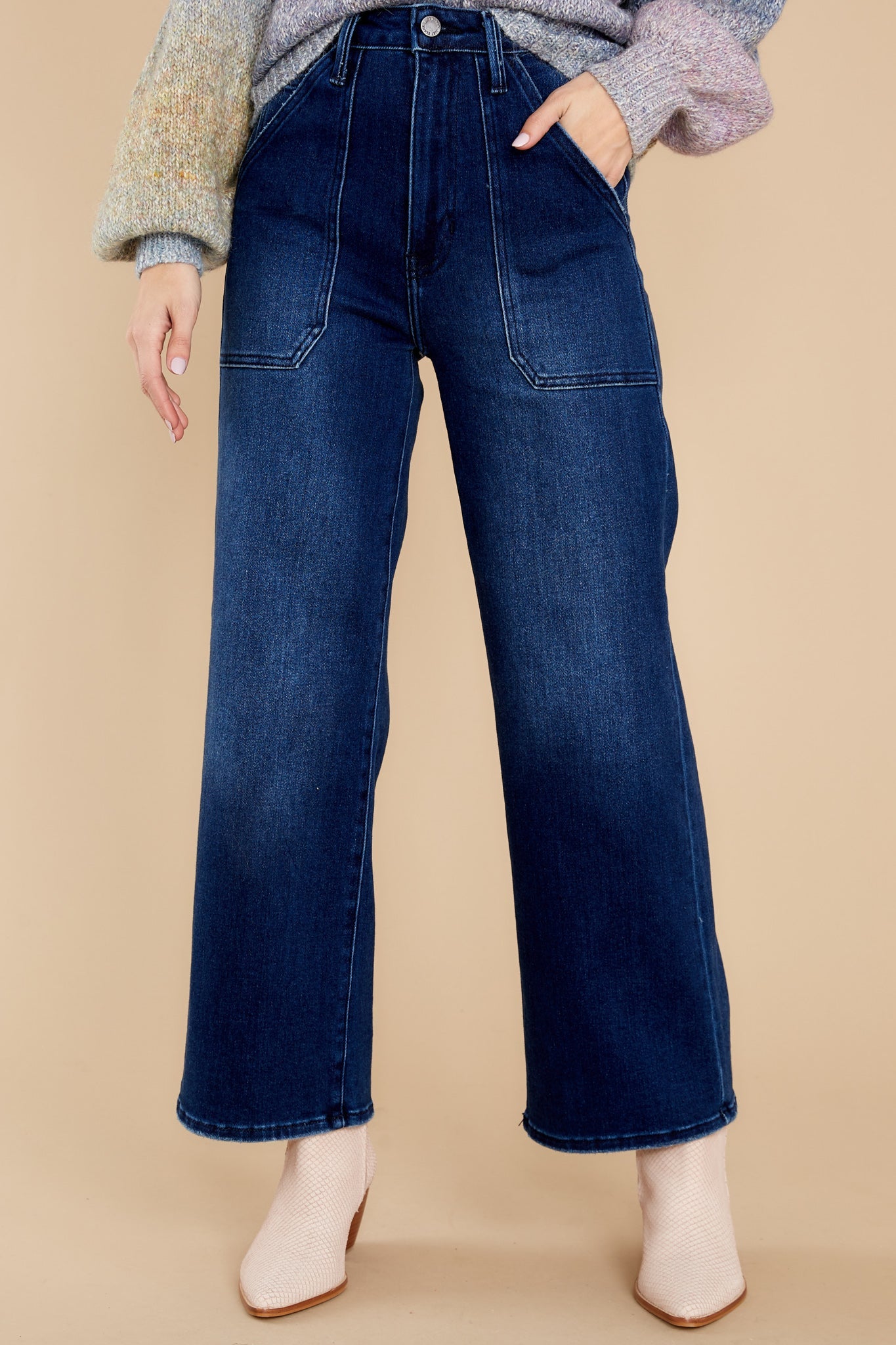 Something Amazing Dark Wash Wide Leg Jeans