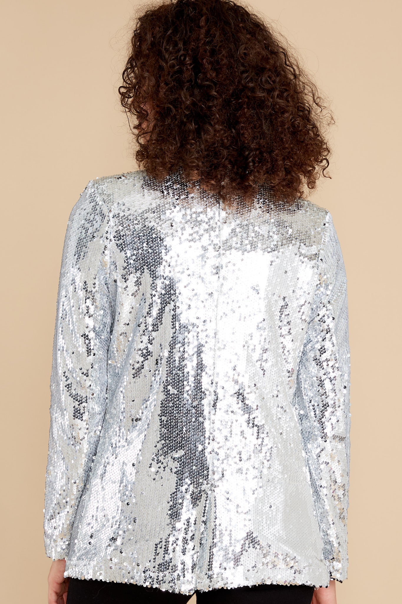 Remember My Name Silver Sequin Jacket