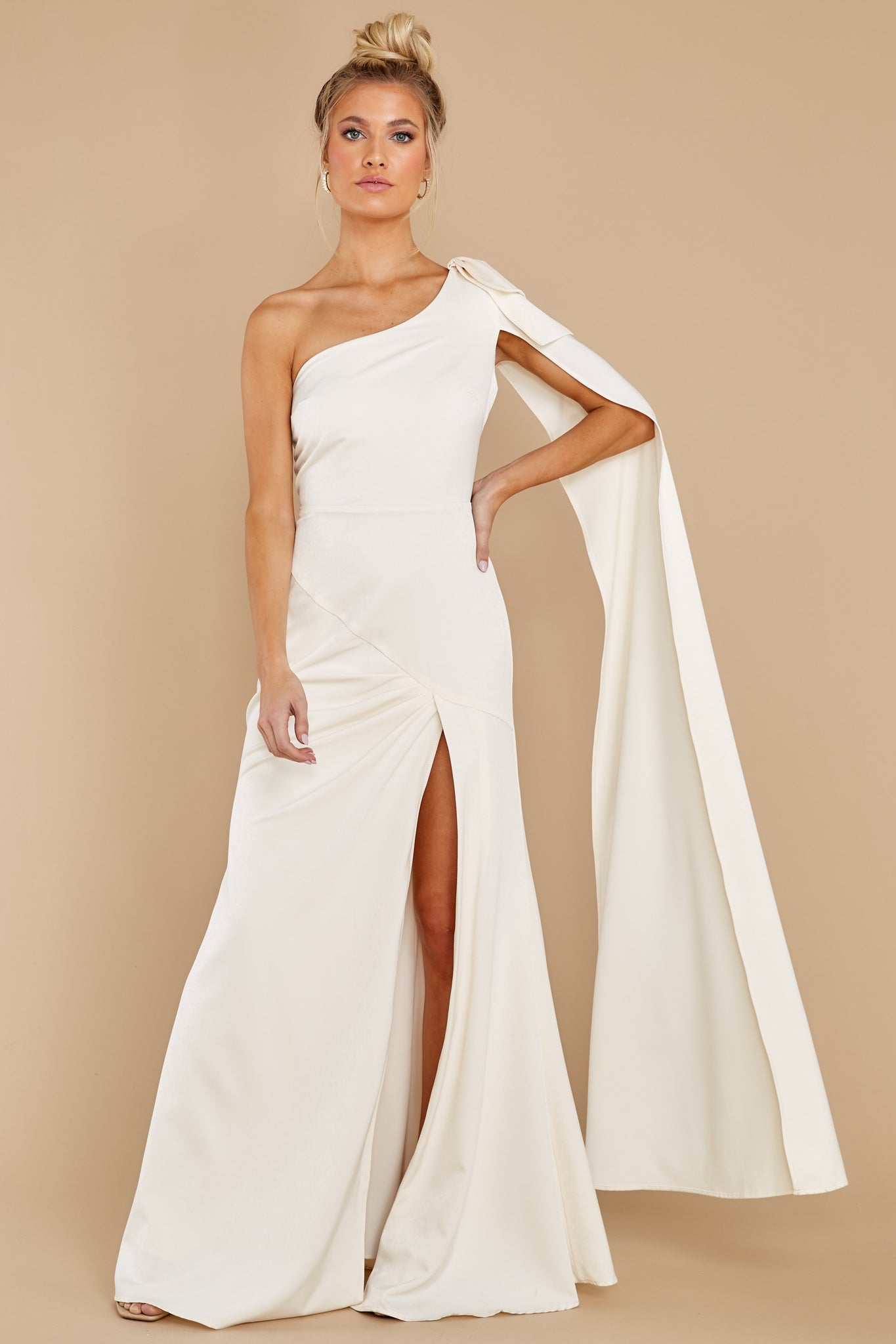 Elegance And Grace Ivory Maxi Dress