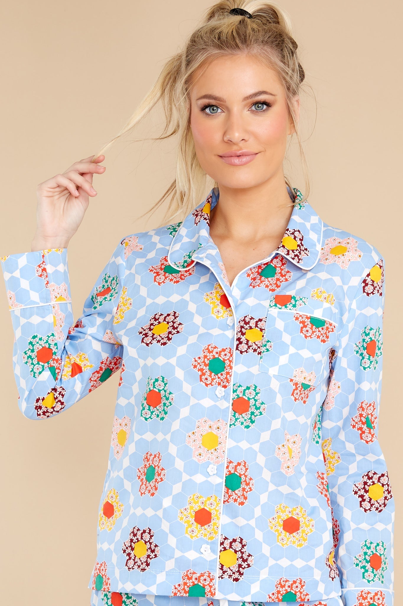 Leisure Patchwork Long Sleeve Shirt