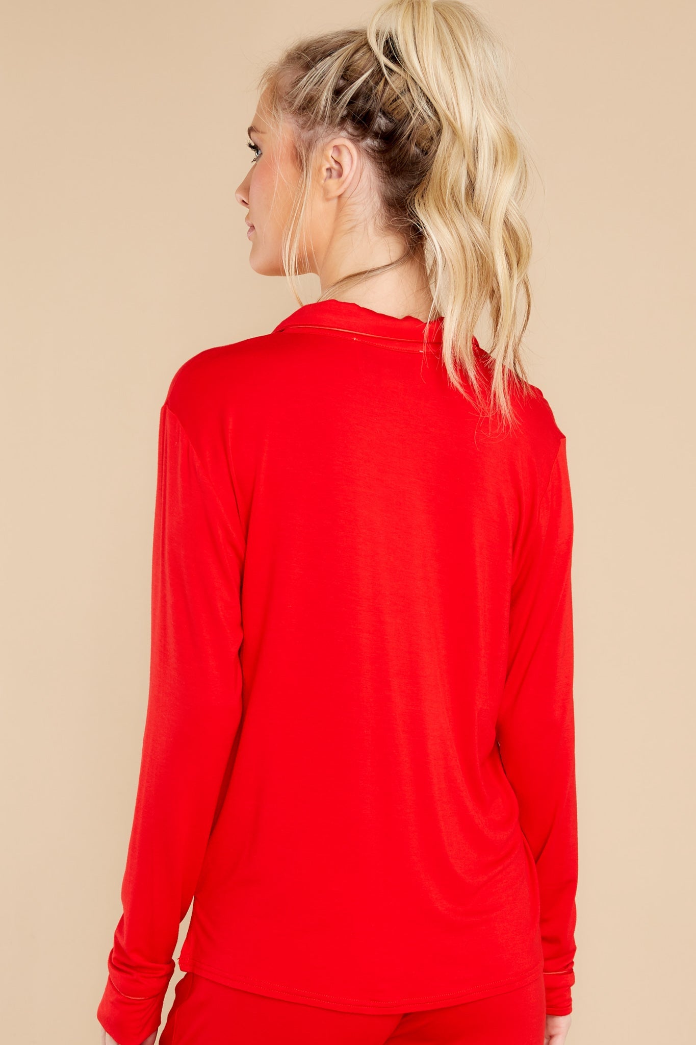 Naughty-ish Red Pajama Top
