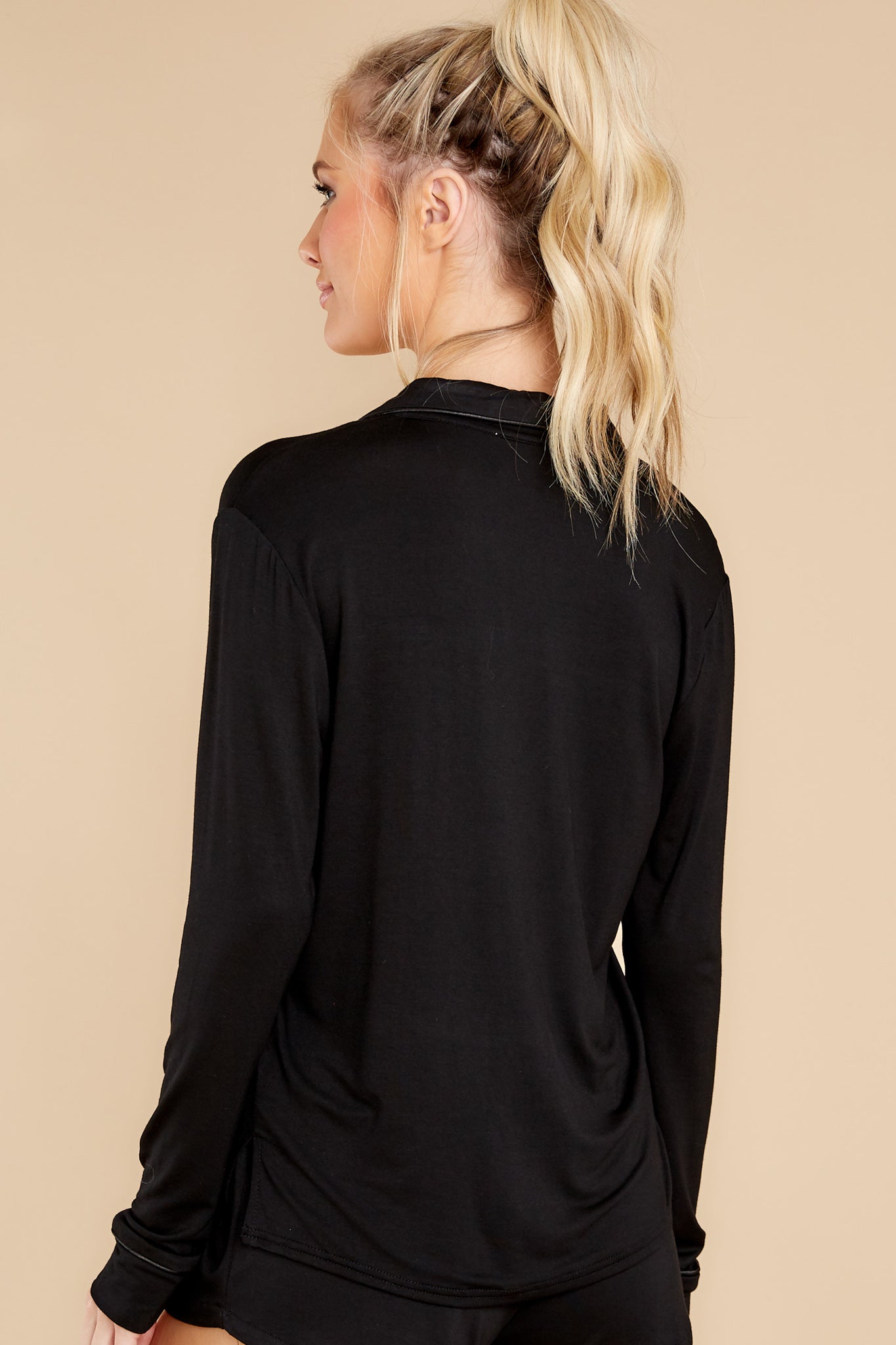 Harlot Black Pajama Top