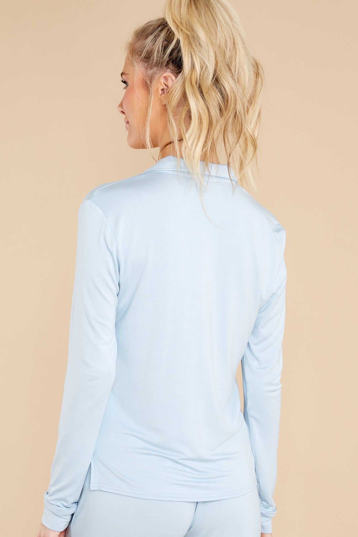 Trollop Light Blue Pajama Top