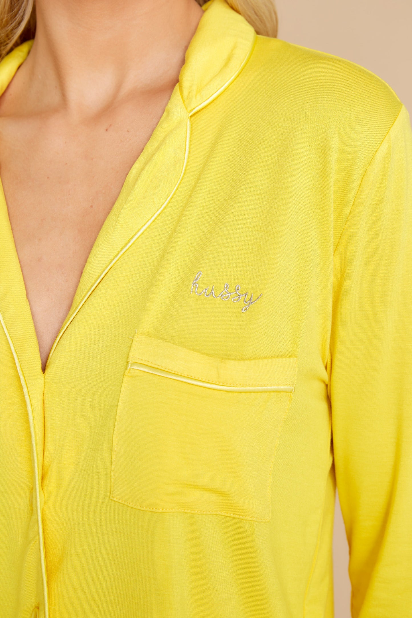 Hussy Yellow Pajama Top
