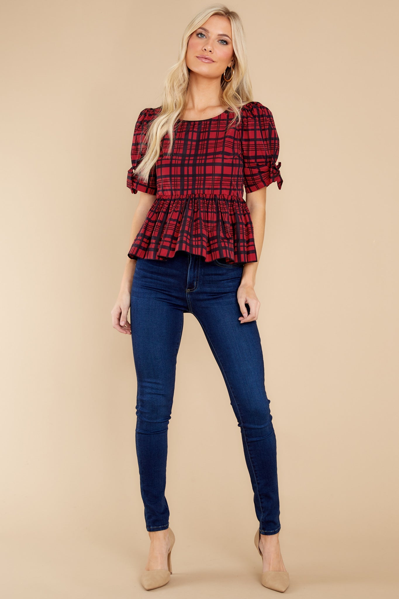 Keily Moody Ruby Plaid Top