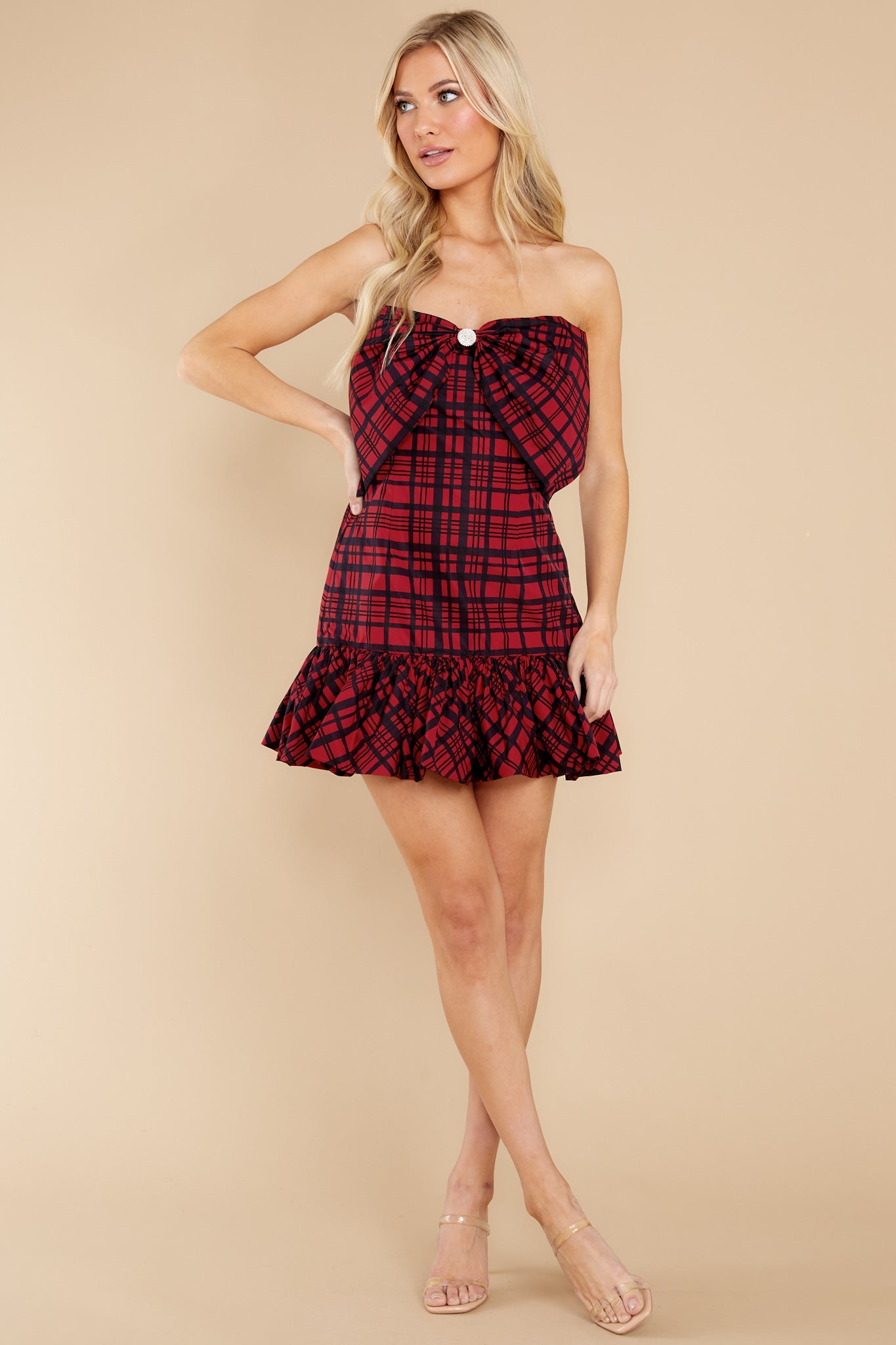 Tilson Moody Ruby Plaid Mini Dress