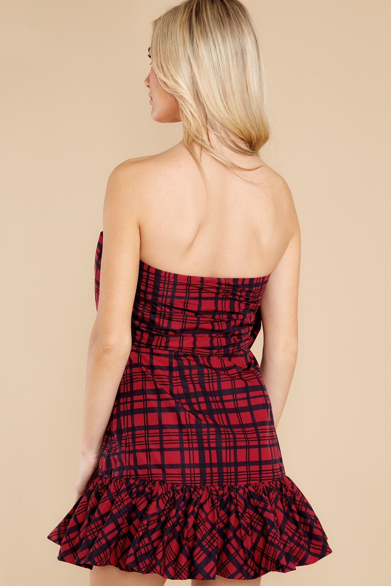 Tilson Moody Ruby Plaid Mini Dress