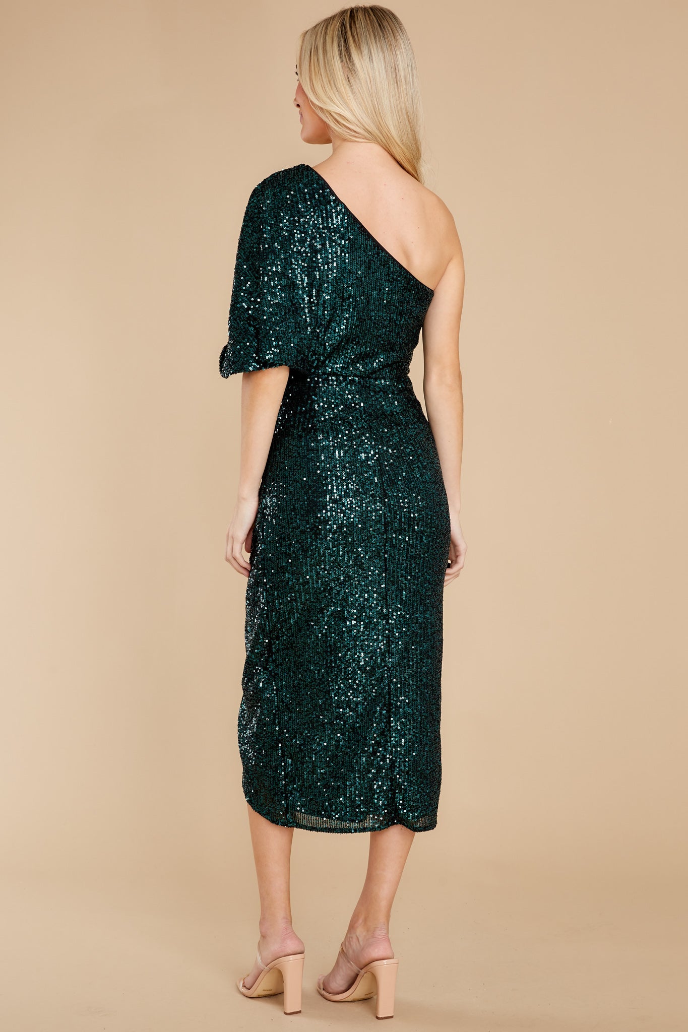 Without Rival Emerald Green Sequin Dress