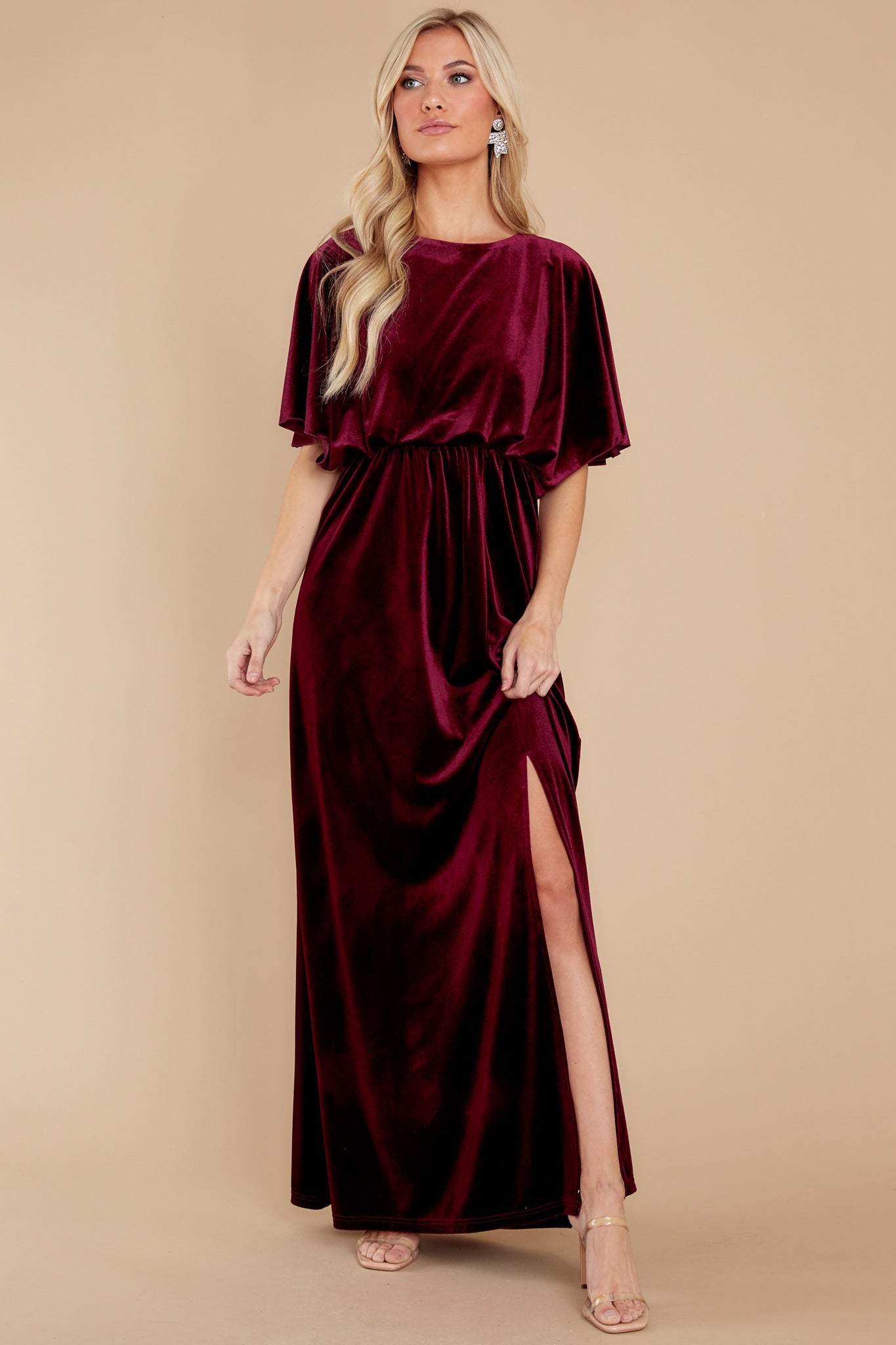 Ready For Tonight Merlot Maxi Dress