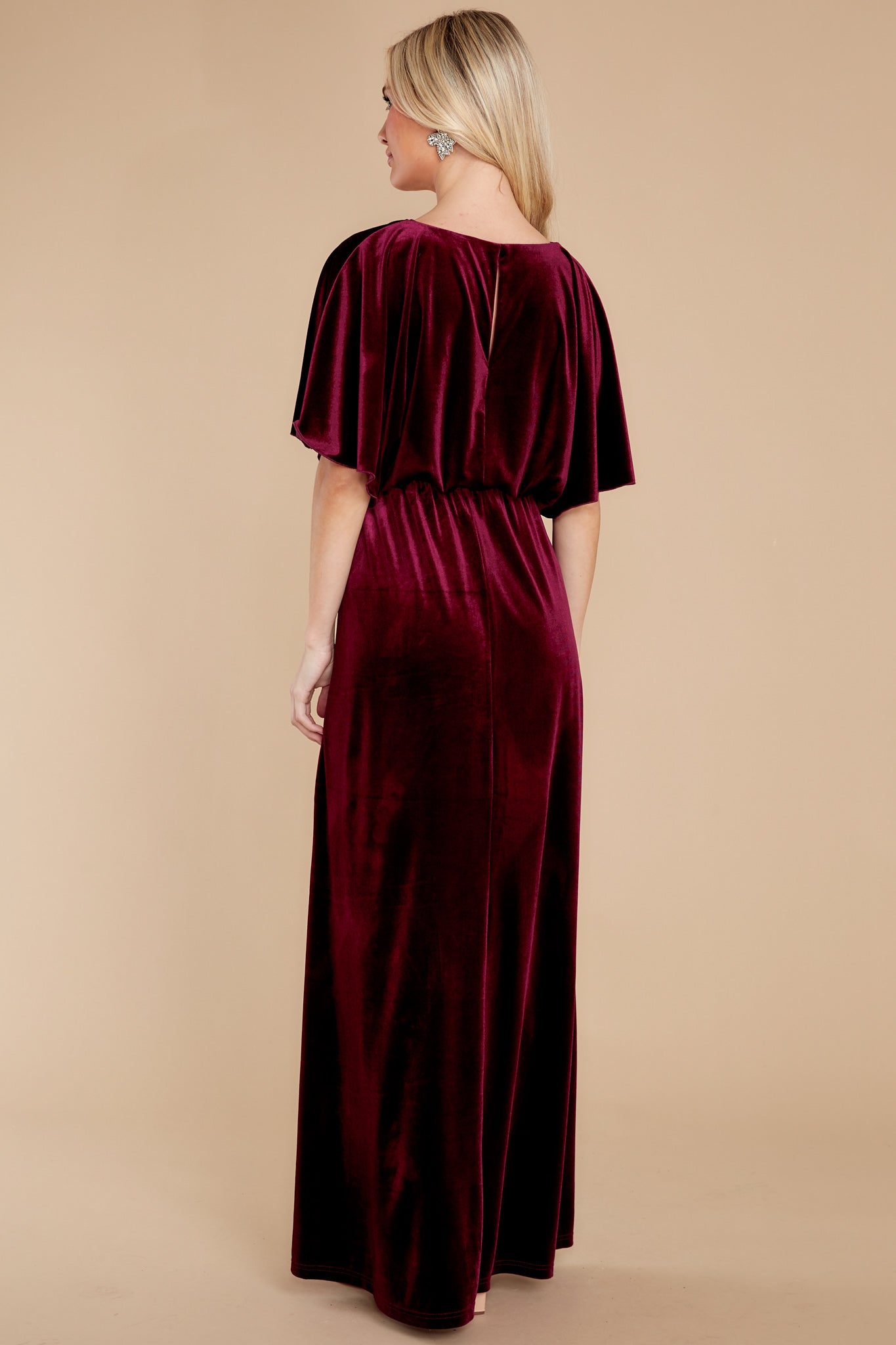 Ready For Tonight Merlot Maxi Dress