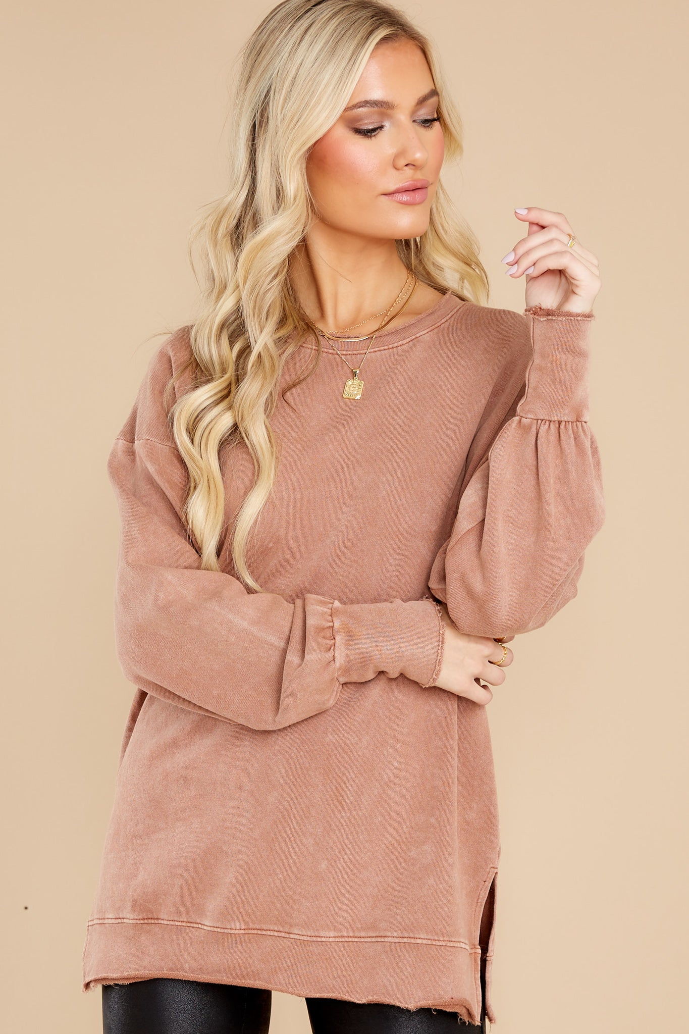 Feel Again Camel Pullover