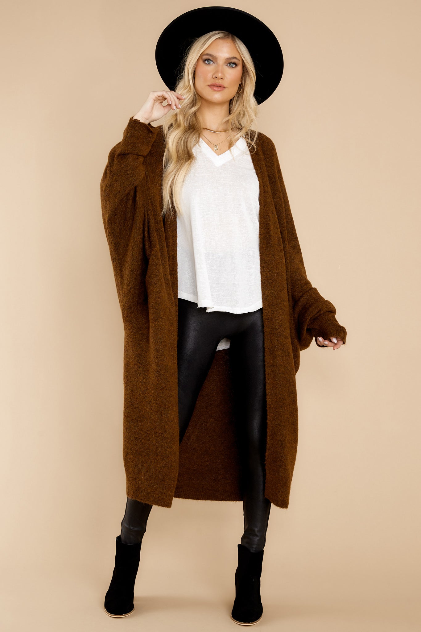 Miracles Of Cozy Chocolate Cardigan