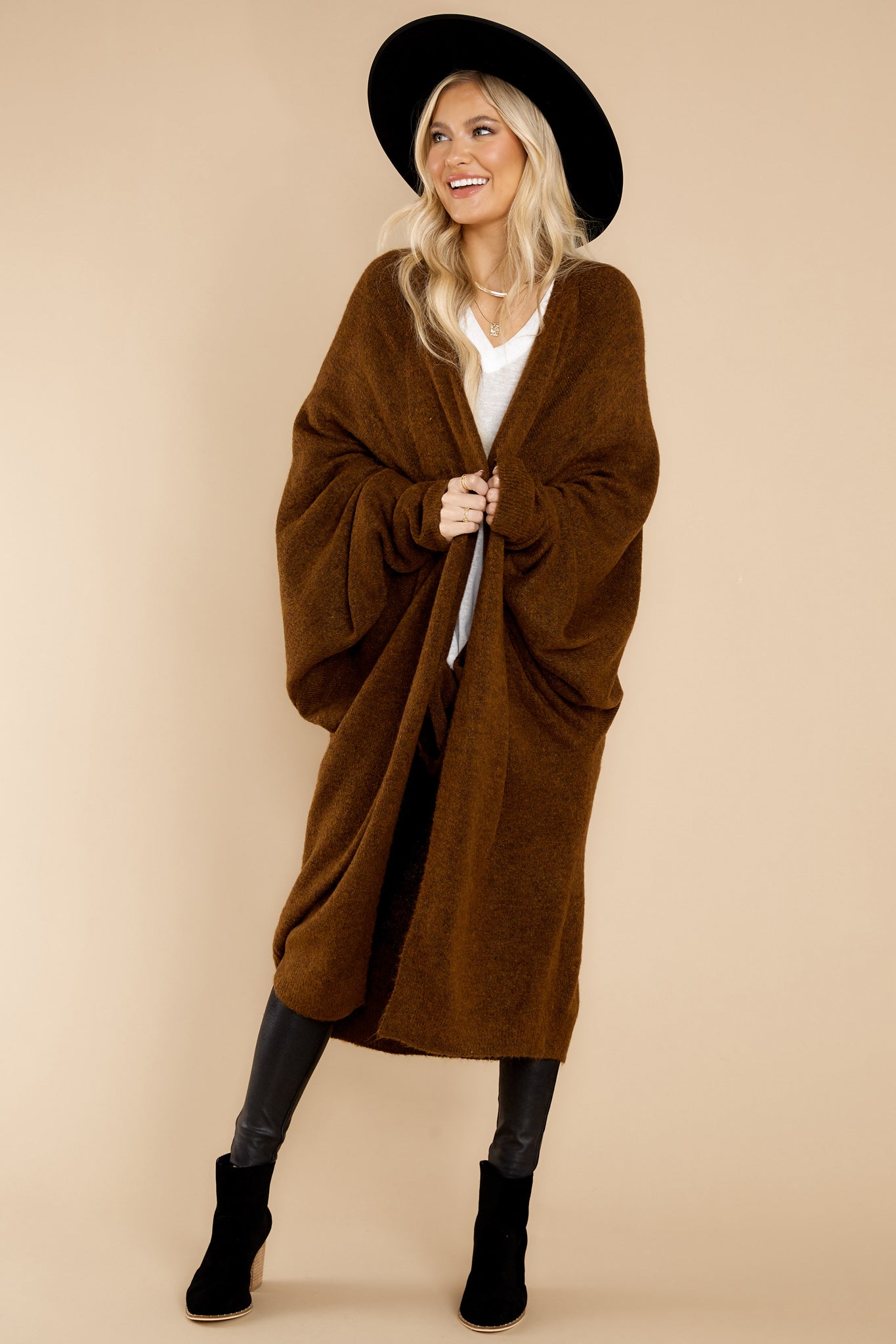 Miracles Of Cozy Chocolate Cardigan