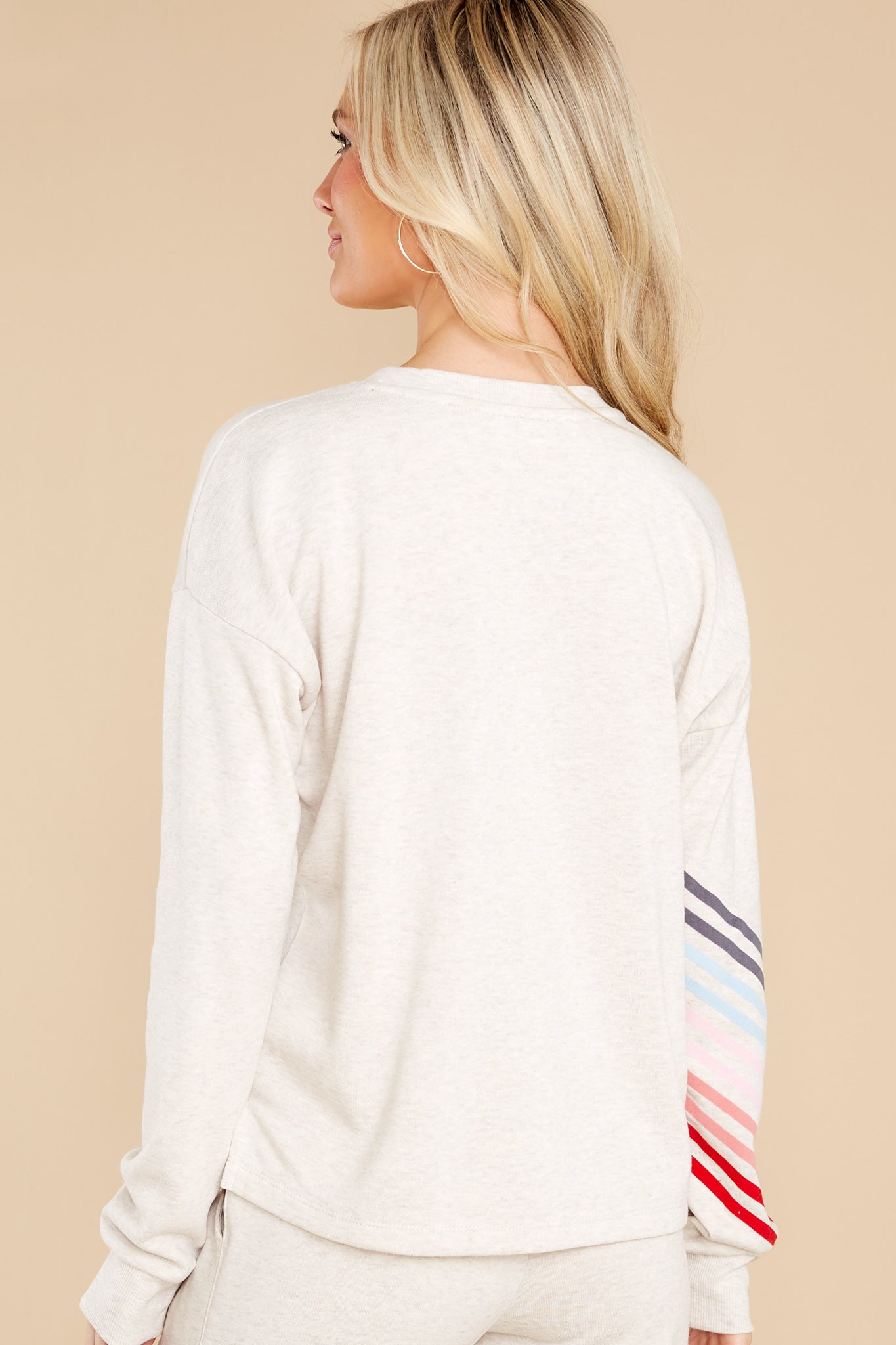 Never Stop Dreaming Oatmeal Multi Stripe Top