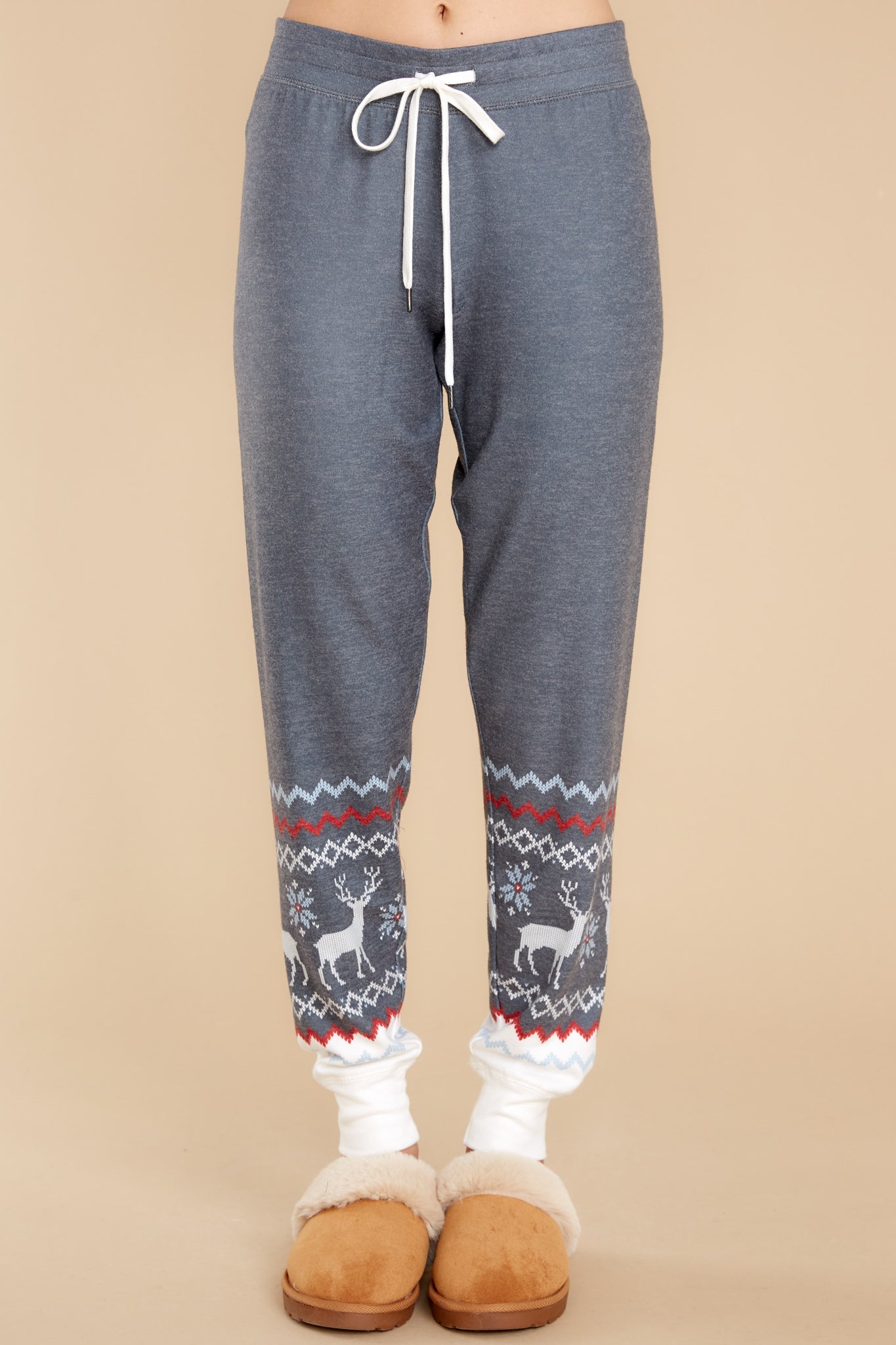 Peaceful Nights Charcoal Multi Print Joggers