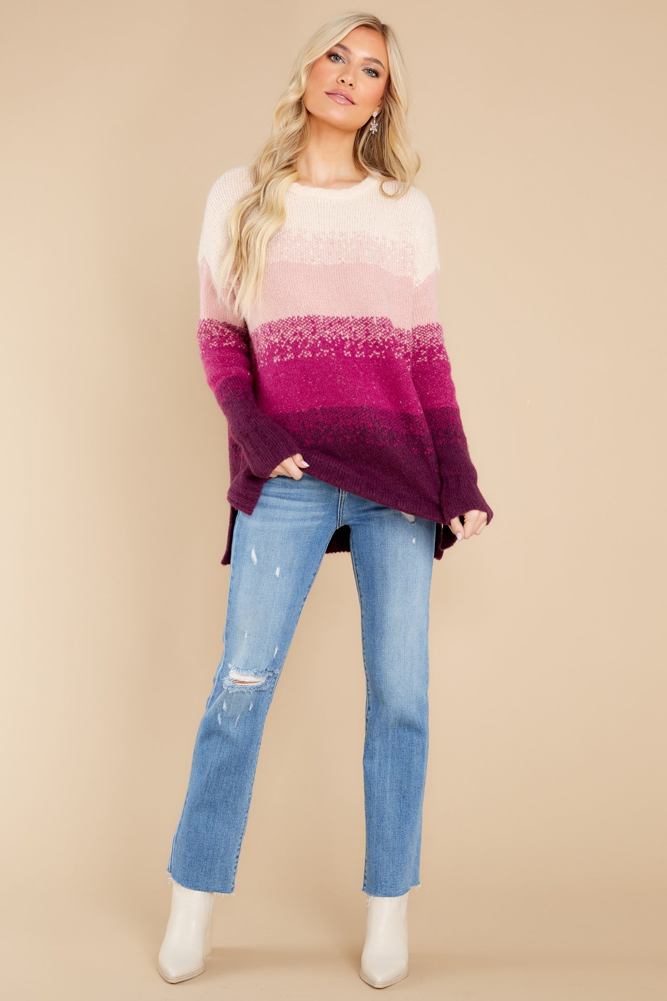 Endless Horizons Plum Multi Sweater