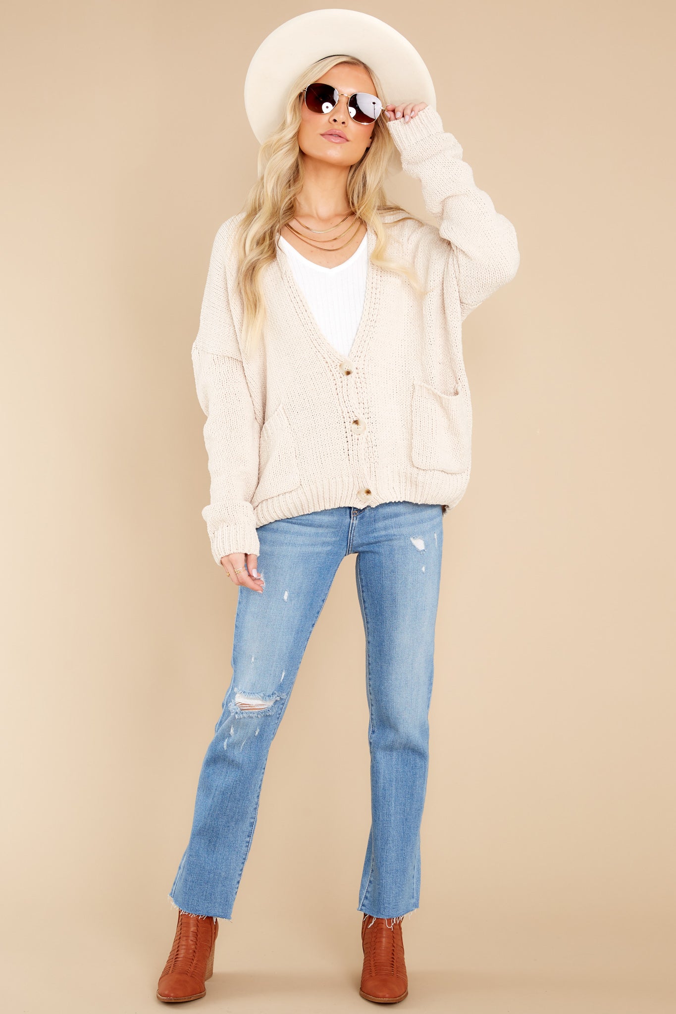 Effortless Choice Beige Cardigan