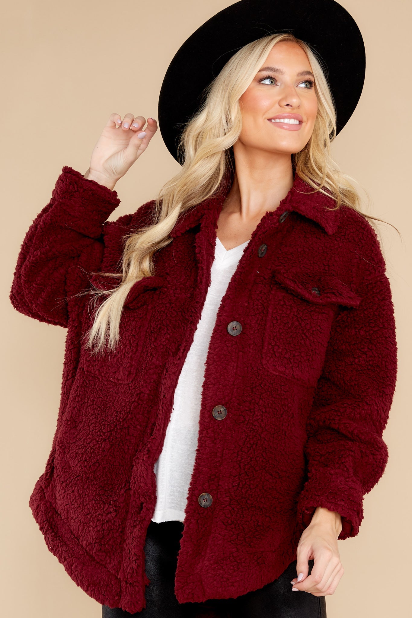 Sweet Promises Wine Sherpa Jacket