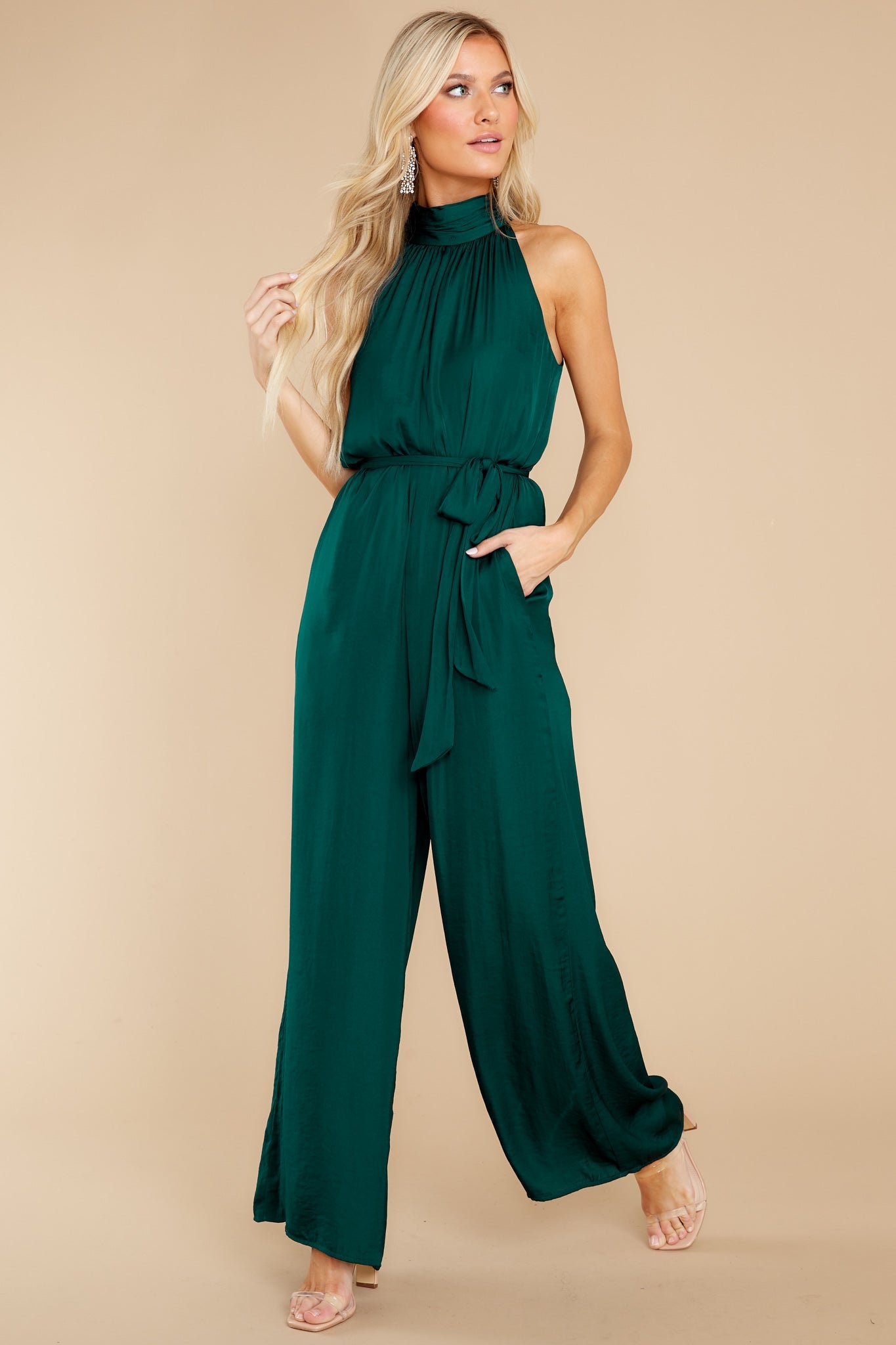 Fancy Fantasies Hunter Green Jumpsuit