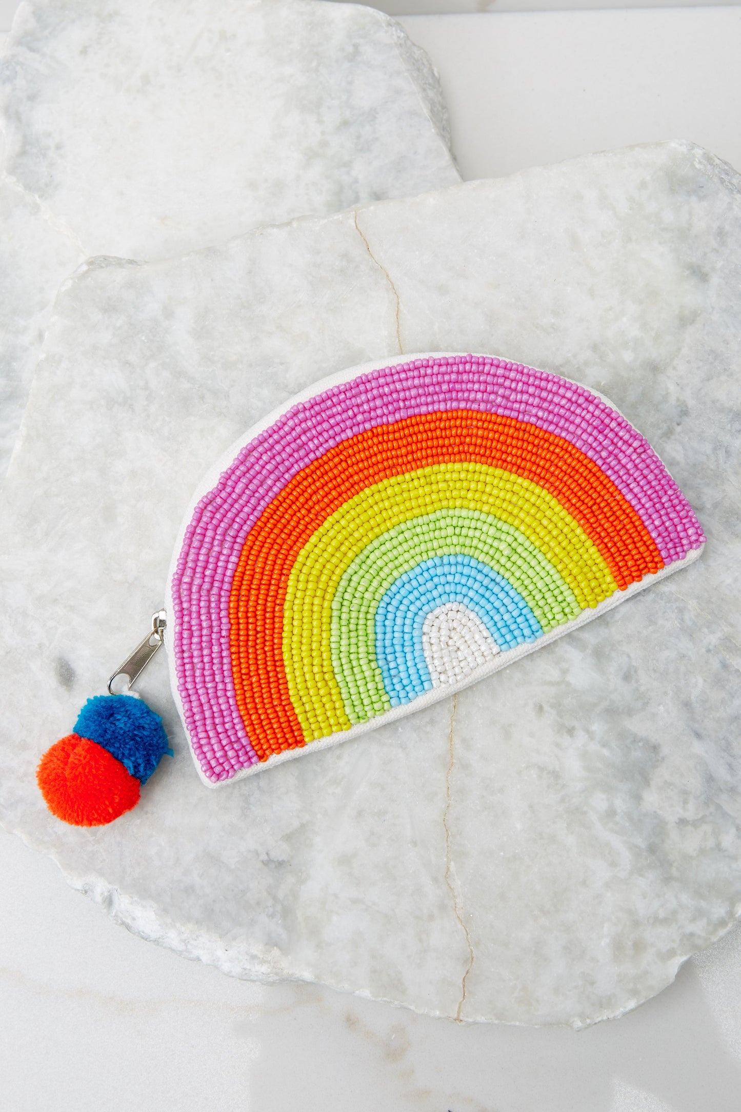 After Every Storm Pink Multi Beaded Pouch