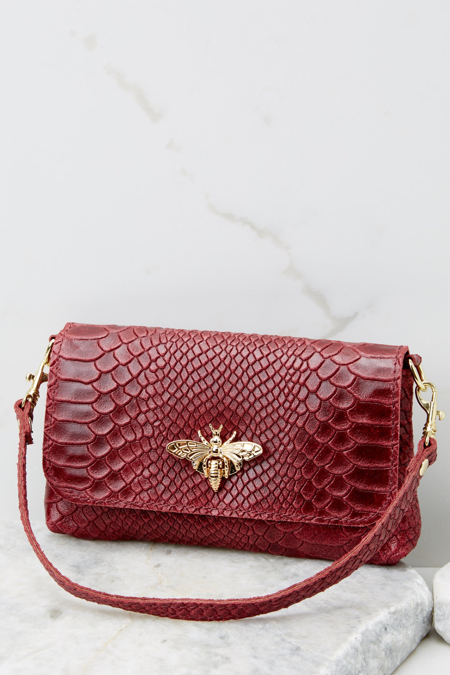 Hearts Aflutter Maroon Bag