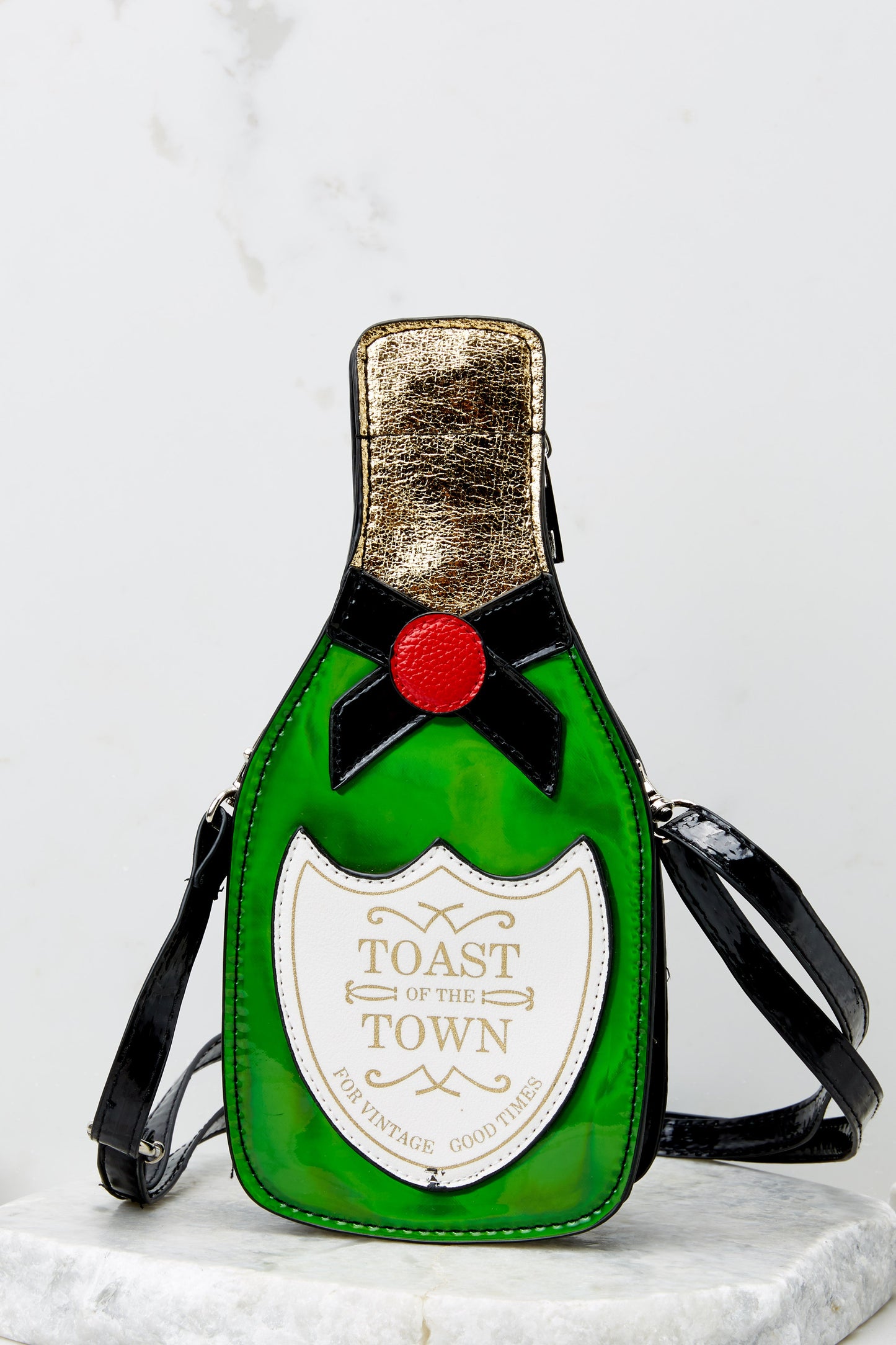 Toast On The Town Green Crossbody Bag