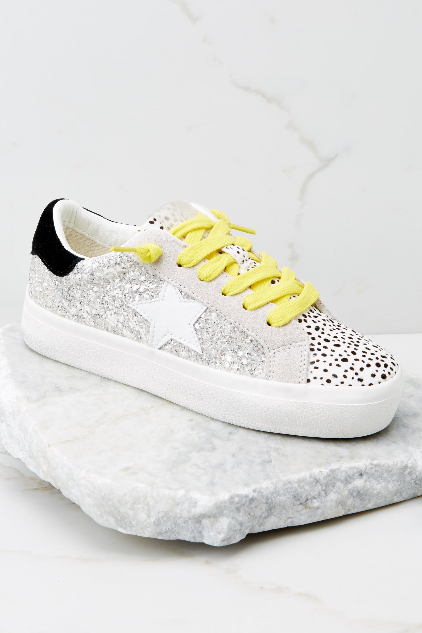 Hailey Washed Glitter Sneakers