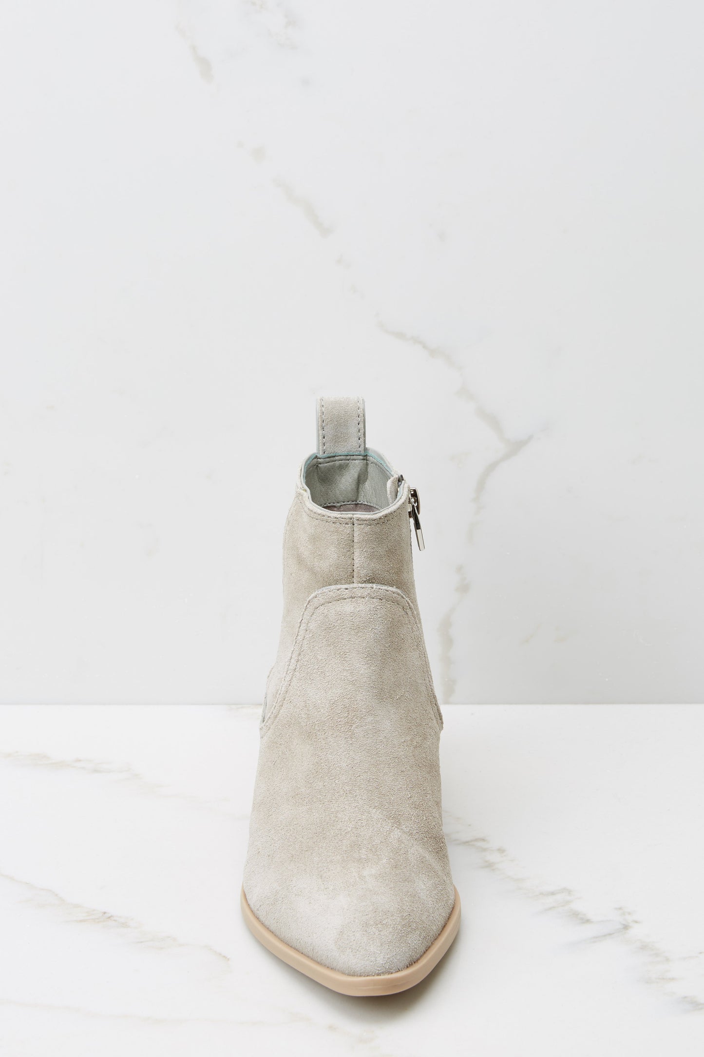 Able Concrete Grey Suede Booties