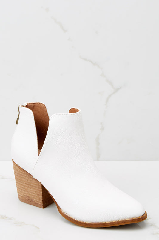 Forward Forever White Booties