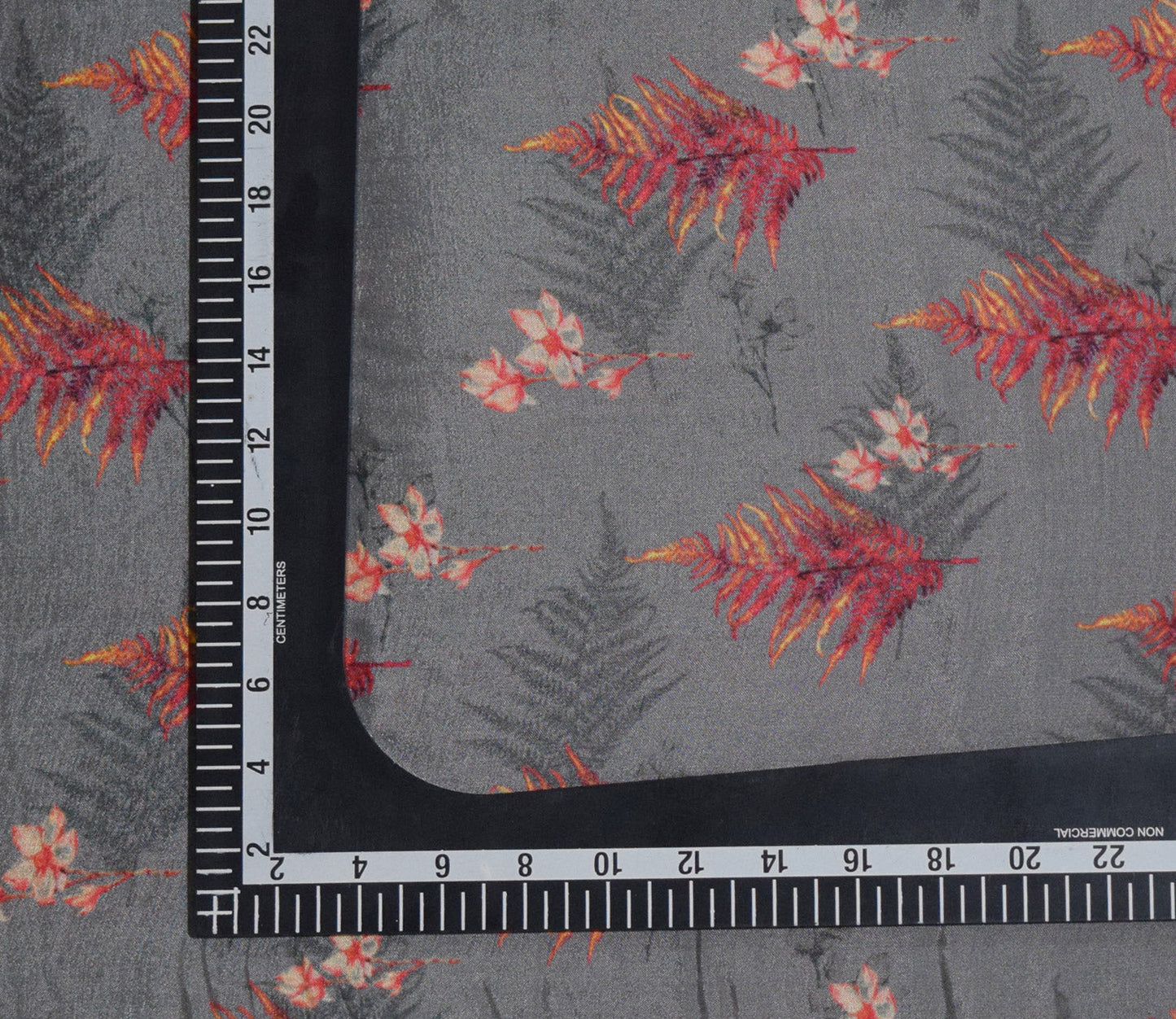 Leaf Digital Printed Muslin Fabric Available in Blue , Grey and Wine