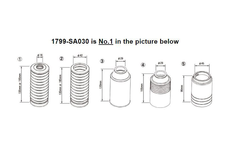 HKS Dust Booth Set Black 135mm 18mm (hks1799-SA030)