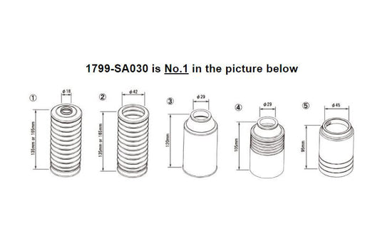 HKS Dust Booth Set Black 135mm 18mm (hks1799-SA030)