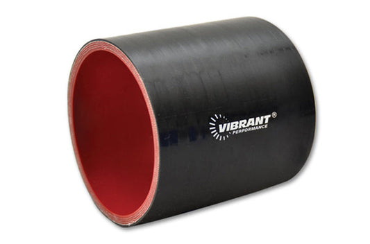 Vibrant 4 Ply Reinforced Silicone Straight Hose Coupling - 3in I.D. x 3in long (BLACK) (vib2714)